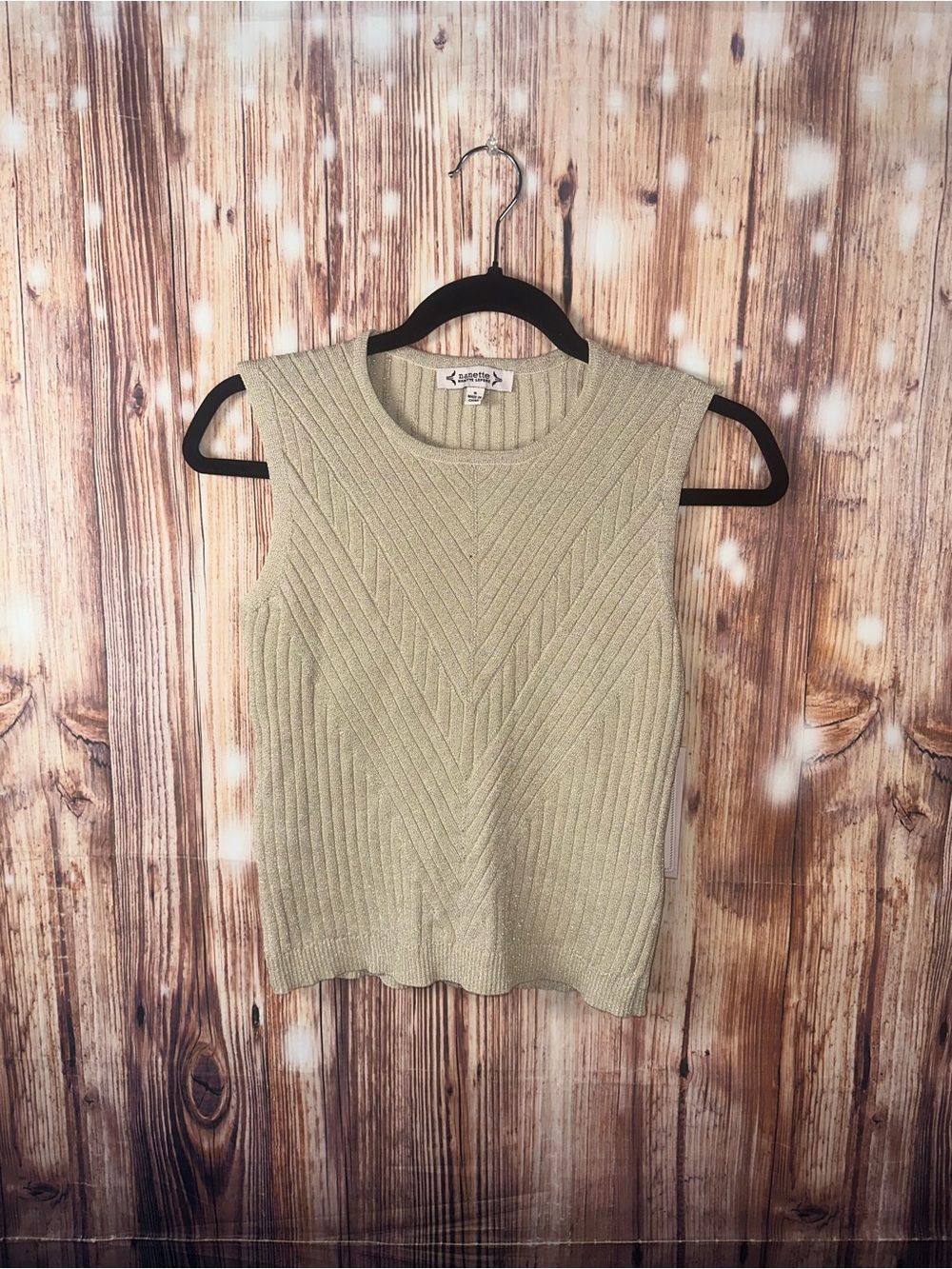 NWT Nanette Lepore Women Sleeveless Blouse Champagne Size Small